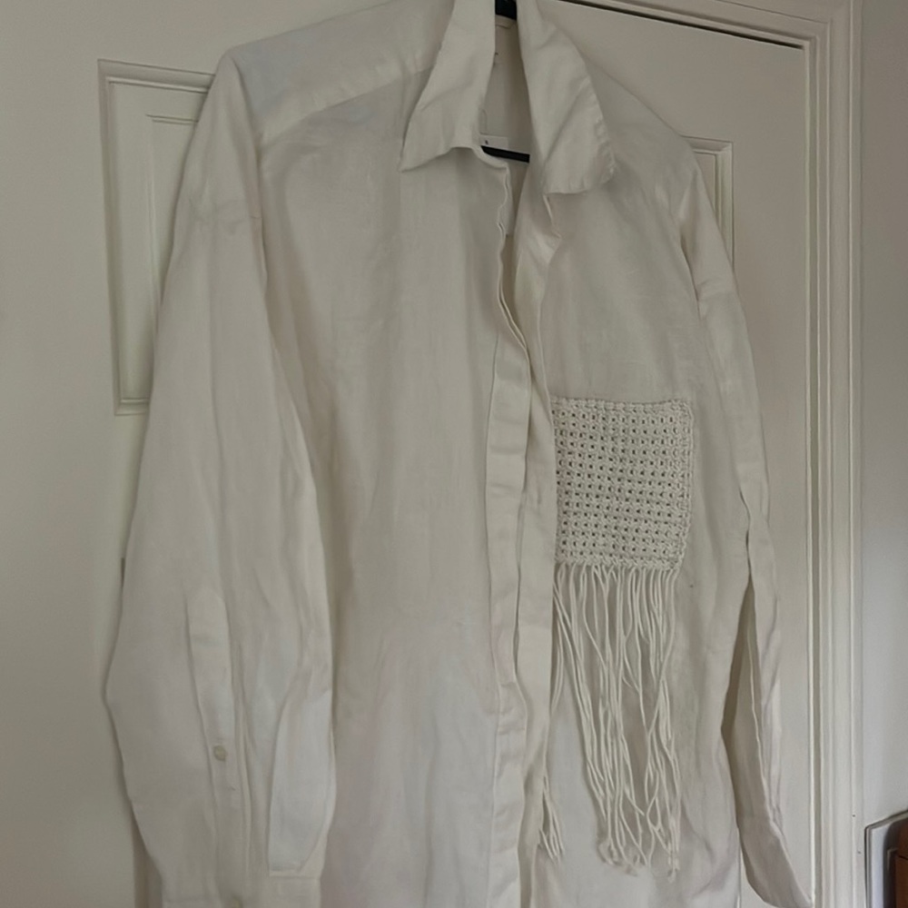NWT Oversized Linen Top